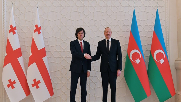 İlham Aliyev, Gürcistan Başbakanı Irakli Kobahidze ile baş başa görüştü